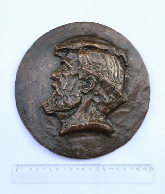 plachetă în relief - Anghel, Gheorghe; Ioan C. Cantacuzino