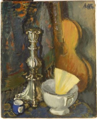 desen - Iser, Iosif; Natură moartă cu mandolină