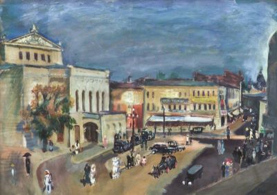 peisaj - Iser, Iosif; Piața Teatrului Național