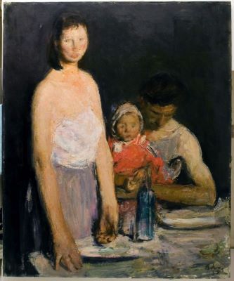 pictură de șevalet - Baba, Corneliu; Cina