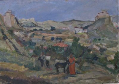 pictură de șevalet - Cuțescu-Storck, Cecilia; Vale la Balcic