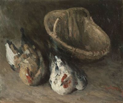 pictură de șevalet - Andreescu, Ion; Găinile