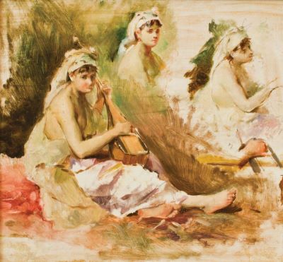 pictură de șevalet - Aman, Theodor; Mandolinate