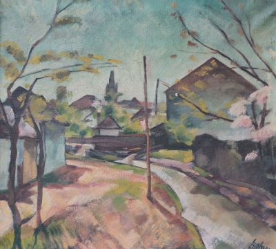 pictură de șevalet - Szolnay, Sándor; Primăvară la Baia Mare