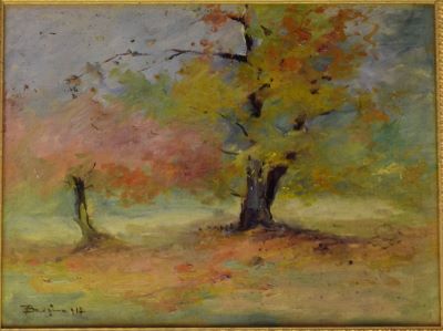 pictură de șevalet - Băeșu, Aurel; Pomi de toamnă