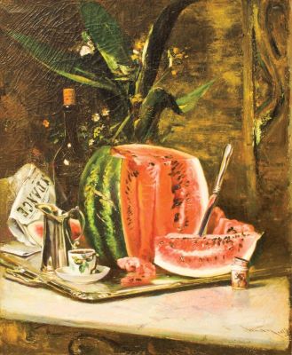 pictură de șevalet - Aman, Theodor; Pepene roșu