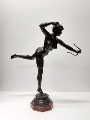 ronde-bosse - Falguière, Alexandre; Diana la vânătoare