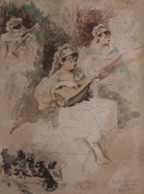 acuarelă - Aman, Theodor; Mandolinate