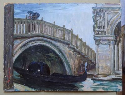 pictură de șevalet - Mützner, Samuel; Pod peste apă