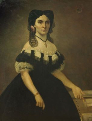 pictură de șevalet - Aman, Theodor; Portretul Elenei Cuza