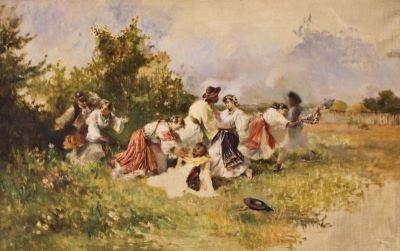 pictură de șevalet - Aman, Theodor; Glume de peste Olt