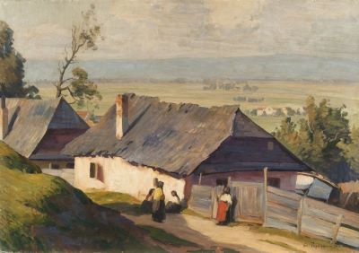 pictură de șevalet - Popescu, Ștefan; Peisaj din Răducești