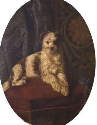 pictură de șevalet - Aman, Theodor; Un câine