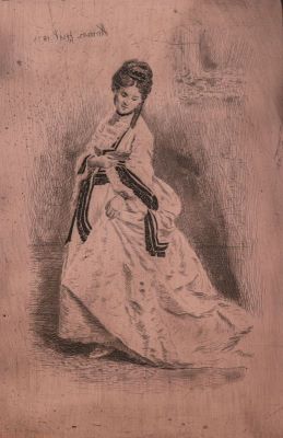 gravură - Aman, Theodor; Cochetărie