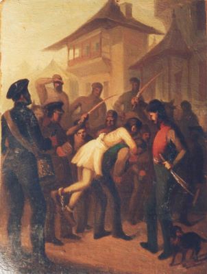 pictură de șevalet - Pompilian, Gheorghe (George) Ioachim; Bătaia la spate