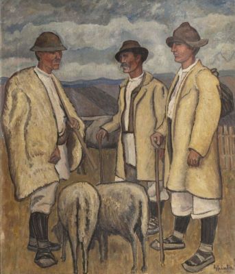pictură de șevalet - Ghiață, Dimitrie; Ciobani