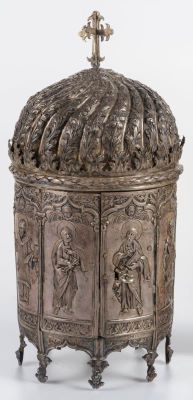 chivot artofor - marca meșterului ST; marca verificatorului AP (Antonio Poma, 1678-1718)
