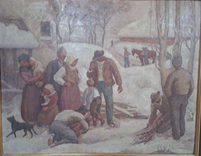 peisaj - Ressu, Camil; Scenă de iarnă