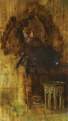 pictură de șevalet - Aman, Theodor; Autoportret Theodor Aman/Peisaj citadin (verso)