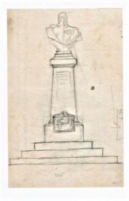 desen - Storck, Frederic; Schiță: monument bust