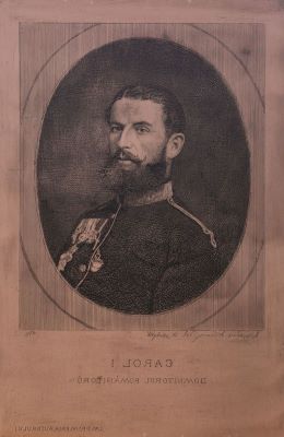 gravură - Aman, Theodor; Carol I