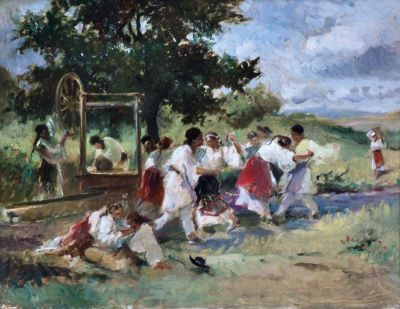pictură de șevalet - Aman, Theodor; Glume de peste Olt – variantă