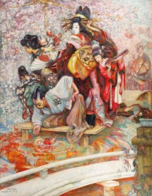 pictură de șevalet - Mützner, Samuel; Curtezane din Shimbara