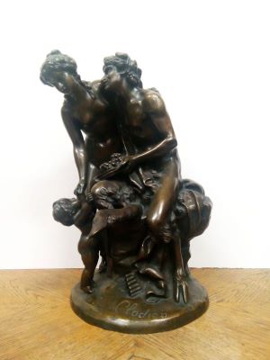 ronde-bosse - Claude, Michel, numit Clodion (în stilul lui); Faun și nimfă