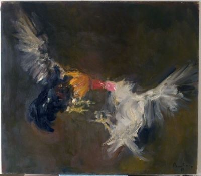 pictură de șevalet - Baba, Corneliu; Cocoși