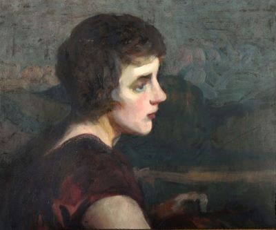 pictură de șevalet - Thorma, János; Profil de femeie