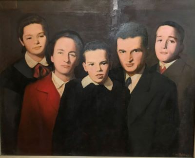 pictură de șevalet - Hatmanu, Dan; Familia Ceaușescu