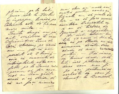 scrisoare - Groza, Elena; Groza Elena către fratele ei, dr. Mureșianu Aurel