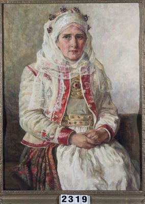 pictură de șevalet - Porsche, Silvia; Țărancă din Sibiu
