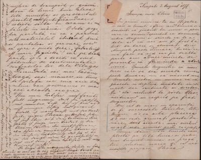 scrisoare - Groza, Moise; Groza Moise către soția sa, Elena