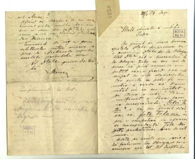 scrisoare - Groza, Moise; Groza Moise către socrul său, Mureșianu Iacob