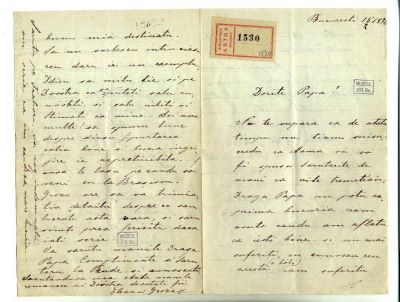 scrisoare - Groza, Elena; Groza Elena către Mureșianu Iacob