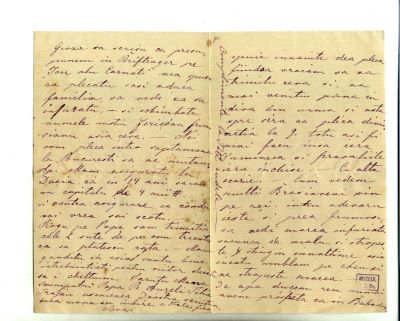 scrisoare - Groza, Elena; Groza Elena către mama sa, Mureșianu Sevastia