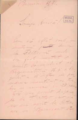 scrisoare - Groza, Moise; Groza Moise către cumnatul, dr. Mureșianu Aurel