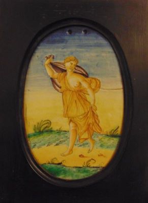 placă decorativă; Tânără dansatoare