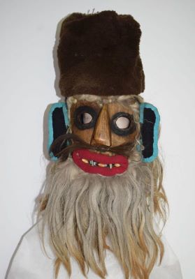 mască de cap - Nicolae Popa, n.1919; Mască de ”Moșneag”
