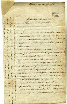 scrisoare - Moise Groza; Groza Moise către socrul său, Iacob Mureșianu