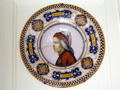 platou decorativ; Dante Alighieri
