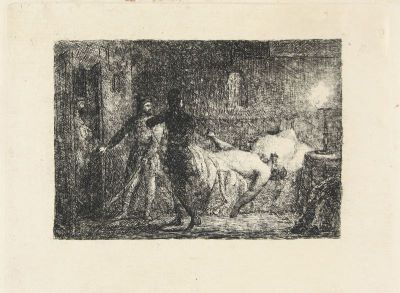 gravură - Aman, Theodor; Moartea lui Alexandru Lăpușneanu