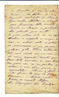 scrisoare - Groza, Elena; Groza Elena către mama sa, Mureșianu Sevastia