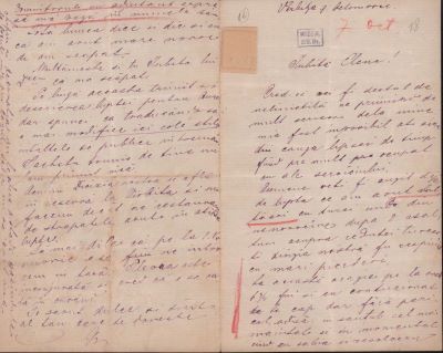 scrisoare - Groza, Moise; Groza Moise către soția sa, Elena