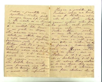 scrisoare - Groza, Elena; Groza Elena către mama sa, Mureșianu Sevastia