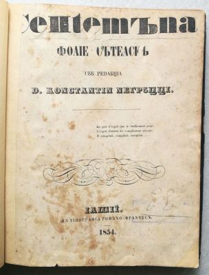 carte - Negruzzi, Constantin D.; SEPTEMÂNA. FOAIE SĂTEASCĂ