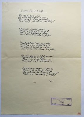 manuscris - Nicolae Crevedia; Țara toată în uliți