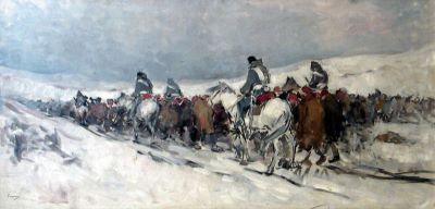 Pictură de șevalet - Grigorescu, Nicolae; Convoi de prizonieri turci