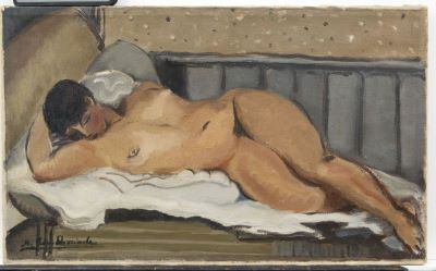 pictură de șevalet - Eleutheriade, Micaela; Nud feminin culcat